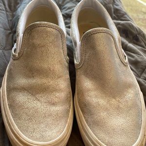 Vans silver size 9.5 womens gently used in box